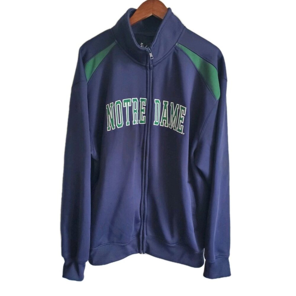 Notre Dame Fighting Irish Track Jacket Mens XL blue